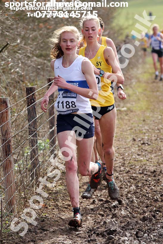 Senior women, 2020 British Athletics Inter Counties Cross Country Champs., Prestwold Hall, Loughborough. Photo: David T. Hewitson/Sports for All Pics